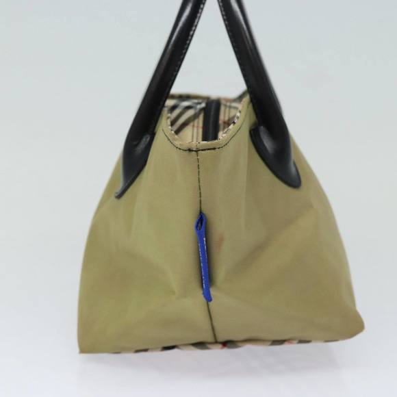 BURBERRY Nova Check Blue Label Hand Bag Nylon Beige Auth bs16350 - Picture 3 of 16